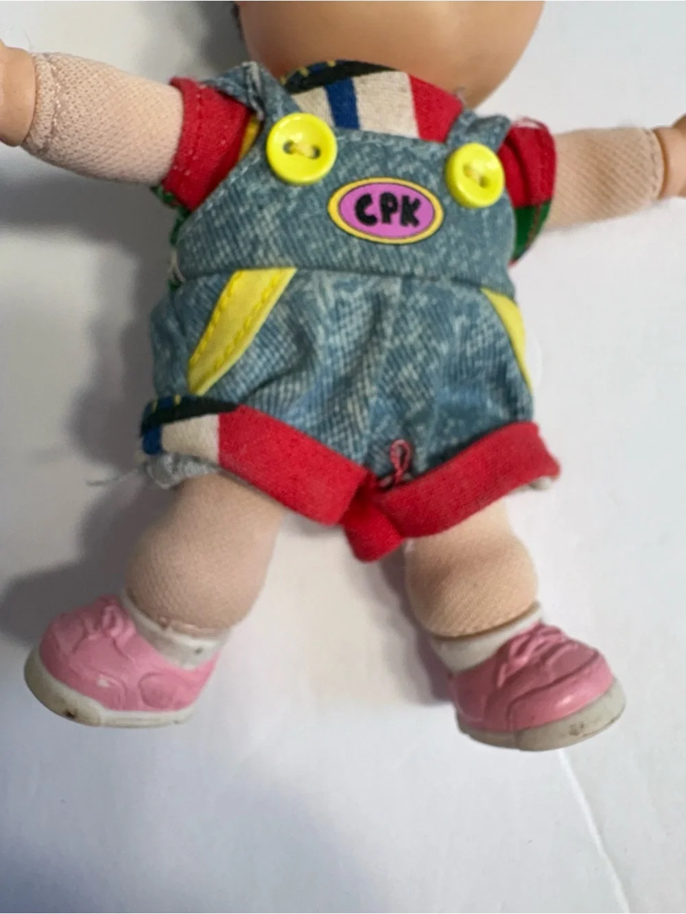 Vintage 1995 Mattel CPK Twin Dolls in Orange, Green & Denim-Style Outfits